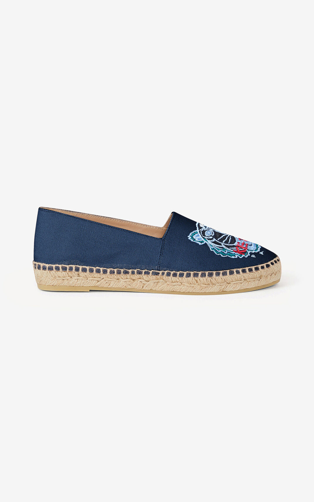 Kenzo Tiger Kanvas Espadril Bayan Lacivert Mavi | 5246-VUZNE